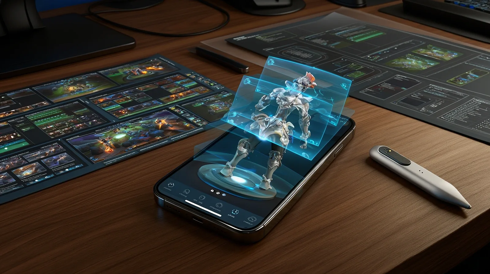 Technical mobile game engineering concept